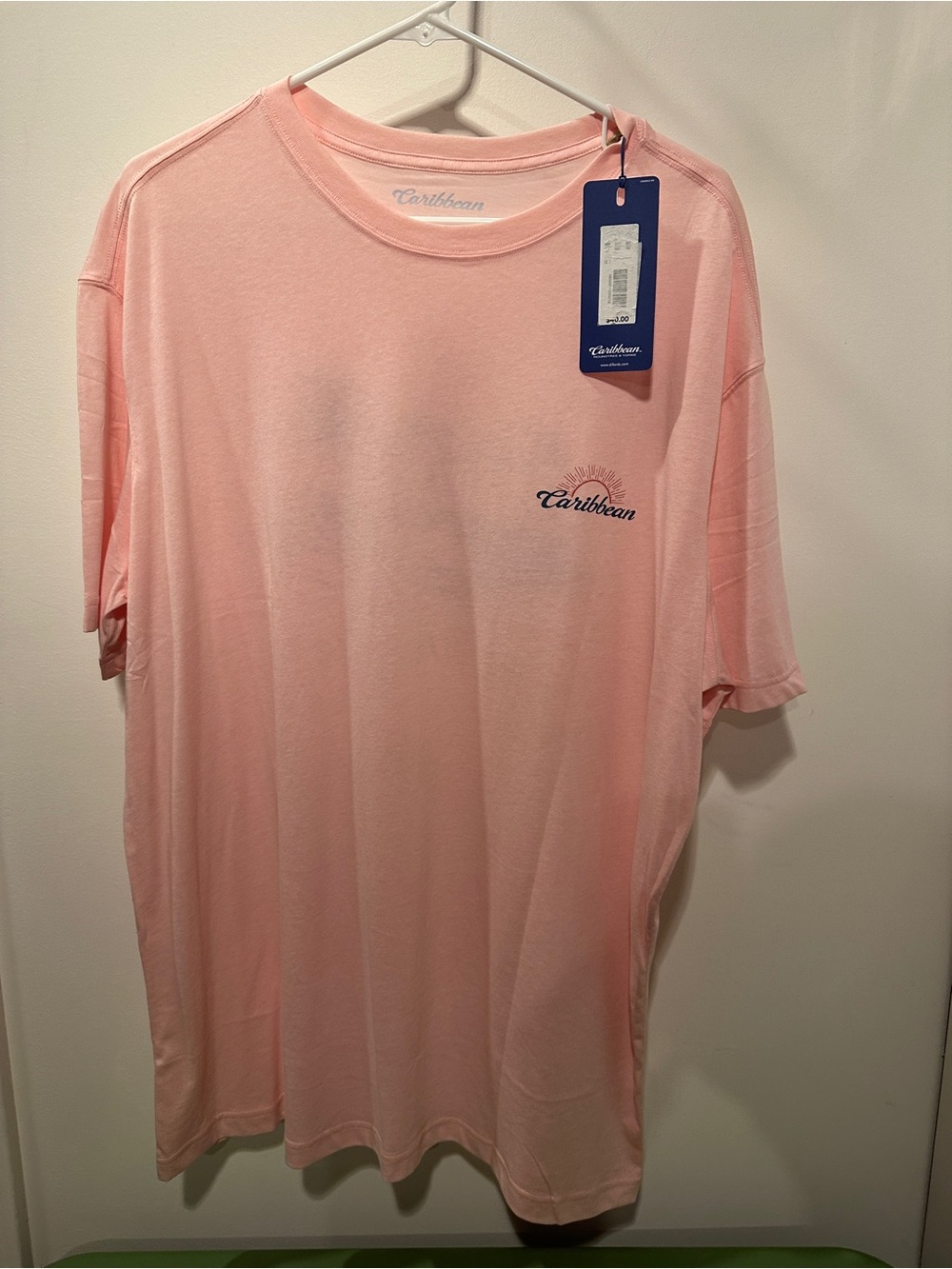 NEW With Tags Caribbean Light Pink Short-Sleeve Crewneck Tee